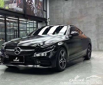 CARLIKE CL-EM-01 matte electro metallic satin black vinyl for mercedes-benz - CARLIKE WRAP