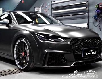 CARLIKE CL-EM-01 SATIN BLACK MATTE ELECTRO METALLIC VINYL WRAP AUDI - CARLIKE WRAP