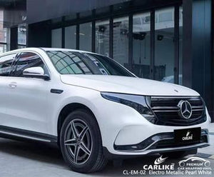 CARLIKE CL-EM-02 matte electro metallic pearl white vinyl for Mercedes-Benz