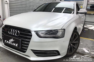 CARLIKE CL-EM-02 PEARL WHITE MATTE ELECTRO METALLIC VINYL FOR AUDI