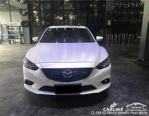 CARLIKE CL-EM-02 ENVOLTURA MAZDA VINILO ELECTRO METALIZADO BLANCO PERLA MATE 