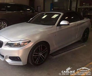 CARLIKE CL-EM-03 matte electro metallic silver vinyl for bmw