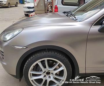 CARLIKE CL-EM-04 matte electro metallic ghost grey vinyl full wraps for car body North Brabant Netherlands - CARLIKE WRAP