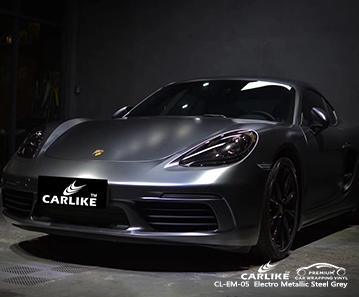 CARLIKE CL-EM-05 matte electro metallic steel grey recoverable vinyl Connecticut United States - CARLIKE WRAP