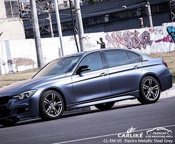 CARLIKE CL-EM-05 matte electro metallic steel grey vinyl for bmw - CARLIKE WRAP