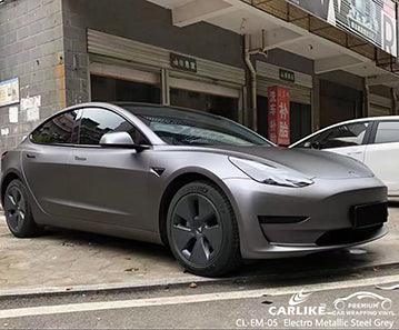 CARLIKE CL-EM-05 matte electro metallic steel grey vinyl for tesla - CARLIKE WRAP