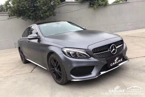 CARLIKE CL-EM-05 STEEL GREY MATTE ELECTRO METALLIC VINYL For Mercedes - CARLIKE WRAP