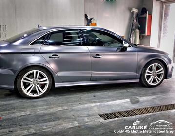 CARLIKE CL-EM-05 STEEL GREY MATTE ELECTRO METALLIC VINYL WRAP AUDI - CARLIKE WRAP