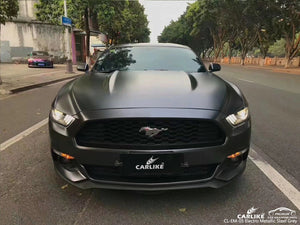 CARLIKE CL-EM-05 STEEL GREY MATTE ELECTRO METALLIC VINYL WRAP FORD MUSTANG