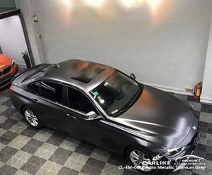 CARLIKE CL-EM-06 matte electro metallic titanium grey vinyl wrapping for whole car body ROMA Italy