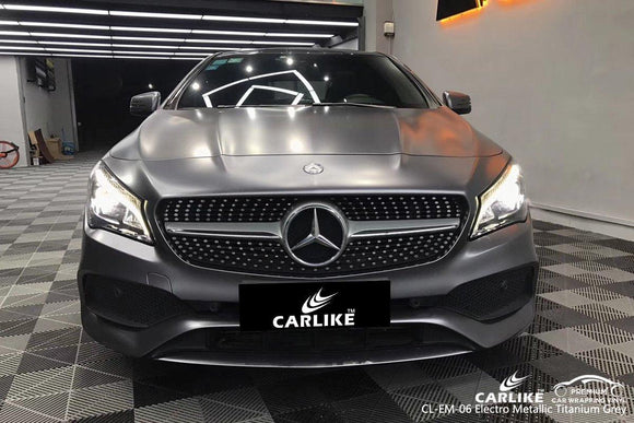 CARLIKE CL-EM-06 TITANIUM GREY MATTE ELECTRO METALLIC VINYL For Mercedes - CARLIKE WRAP