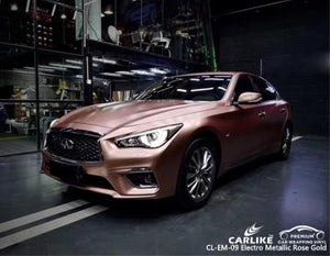 CARLIKE CL-EM-09 ROSE GOLD MATTE ELECTRO METALLIC VINYL WRAP INFINITI