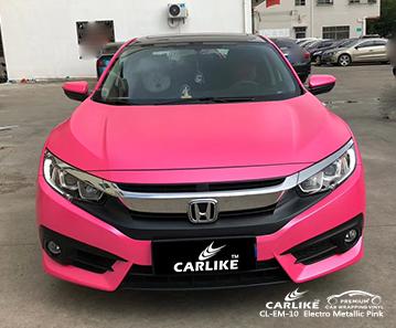 CARLIKE CL-EM-10 matte electro metallic pink vinyl super stretchable car film Delaware United States - CARLIKE WRAP