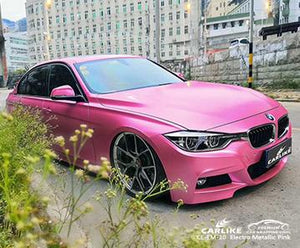 CARLIKE CL-EM-10 matte electro metallic pink vinyl wrapping car body Hannover Germany