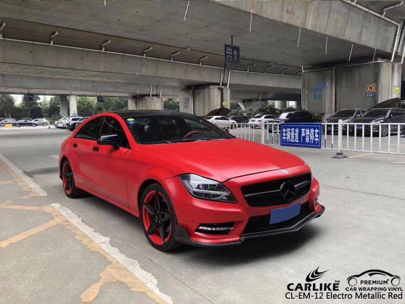 CARLIKE CL-EM-12 RED MATTE ELECTRO METALLIC VINYL WRAP MERCEDES-BENZ - CARLIKE WRAP