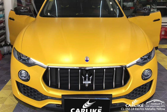 CARLIKE CL-EM-14 matte electro metallic yellow vinyl car film Rhineland-Palatinate Germany - CARLIKE WRAP