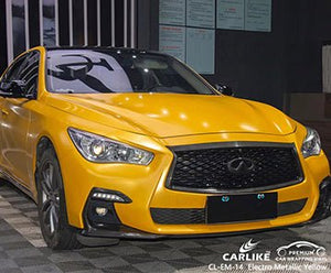 CARLIKE CL-EM-14 matte electro metallic yellow vinyl for infiniti