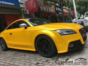 CARLIKE CL-EM-14 YELLOW MATTE ELECTRO METALLIC VINYL FILM VEHICLE WRAP