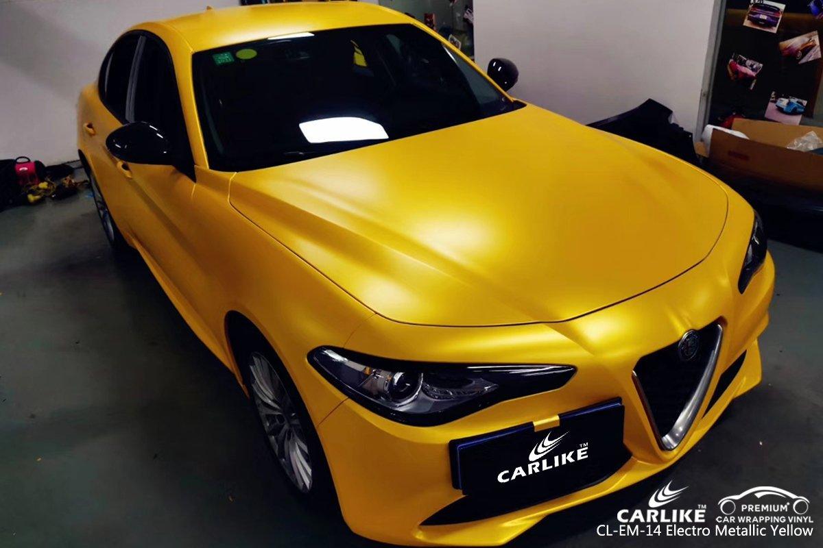 CARLIKE CL-EM-14 YELLOW MATTE ELECTRO METALLIC VINYL FOR CAR WRAP ...