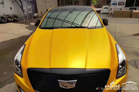 CARLIKE CL-EM-14 YELLOW MATTE ELECTRO METALLIC VINYL FOR CAR WRAP - CARLIKE WRAP