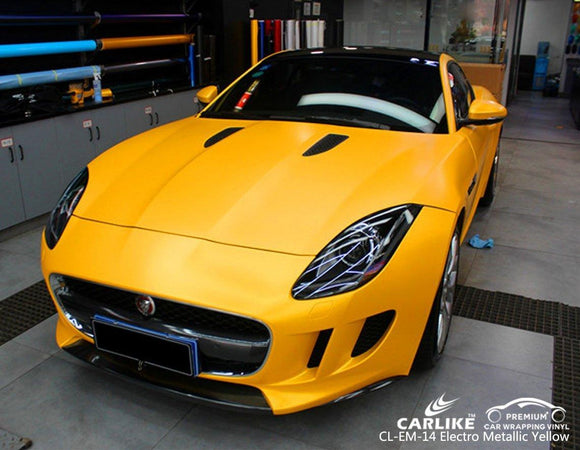 CARLIKE CL-EM-14 YELLOW MATTE ELECTRO METALLIC VINYL WRAP FILMS - CARLIKE WRAP