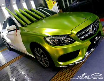 CARLIKE CL-EM-16 LEMON GREEN MATTE ELECTRO METALLIC VINYL WRAP MERCEDES-BENZ - CARLIKE WRAP