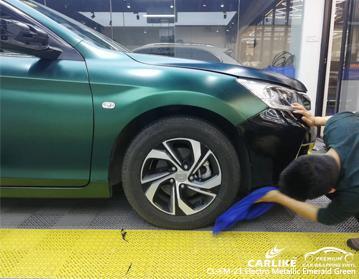 CARLIKE CL-EM-21 EMERALD GREEN MATTE ELECTRO METALLIC VINYL ON HONDA - CARLIKE WRAP