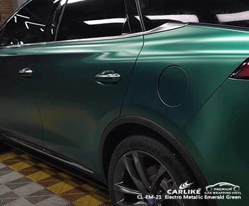 CARLIKE CL-EM-21 matte electro metallic emerald green vinyl no air bubbles auto wraps Germany Stuttgart - CARLIKE WRAP