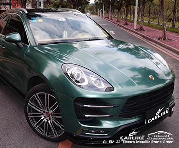 CARLIKE CL-EM-22 matte electro metallic stone green vinyl stretchable film Saxony Germany - CARLIKE WRAP