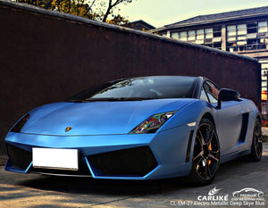 CARLIKE CL-EM-27 VINILO ELECTRO METALIZADO MATE AZUL CIELO PROFUNDO LAMBORGHINI 