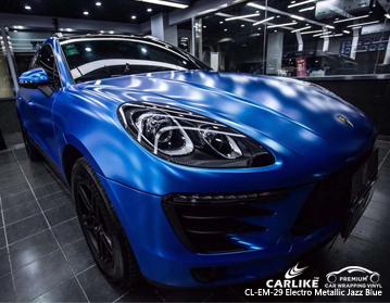 CARLIKE CL-EM-29 JAZZ BLUE MATTE ELECTRO METALLIC VINYL WRAP PORSCHE - CARLIKE WRAP