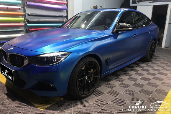 CARLIKE CL-EM-30 SEA BLUE MATTE ELECTRO METALLIC VINYL FOR CAR WRAP - CARLIKE WRAP