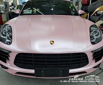 CARLIKE CL-EM-33 matte electro metallic cherry pink vinyl auto paint color design wraps North Carolina United States - CARLIKE WRAP