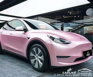 CARLIKE CL-EM-33 Vinilo mate electro metalizado rosa cereza para tesla