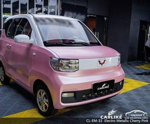 CARLIKE CL-EM-33 matte electro metallic cherry pink vinyl for wuling