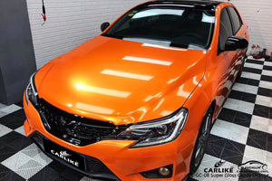 CARLIKE CL-GC-08 VINILO SUPER BRILLANTE NARANJA CARAMELO PARA ENVOLTURA DE COCHE