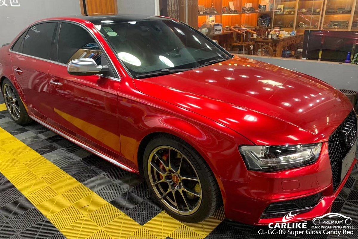 CARLIKE CL-GC-09 SUPER GLOSS CANDY RED VINYL FOR AUDI
