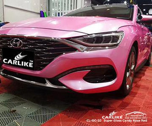 CARLIKE CL-GC-10 Vinilo rojo rosa caramelo súper brillante Película adhesiva de baja viscosidad para envolver vehículos Tampere Finlandia