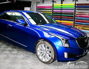 CARLIKE CL-GC-13 ENVOLTURA DE VINILO AZUL SUPER BRILLANTE CANDY KING CADILLAC 