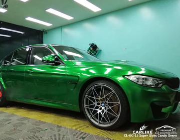 CARLIKE CL-GC-15 SUPER GLOSS CANDY GREEN VINYL WRAP BMW - CARLIKE WRAP