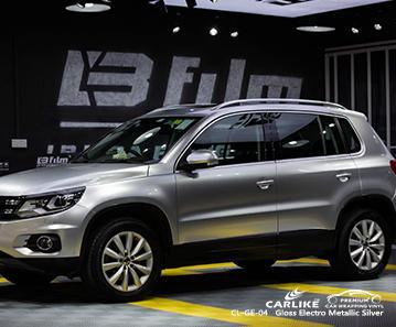 CARLIKE CL-GE-04 gloss electro metallic silver vinyl wrap for car body Guatemala - CARLIKE WRAP