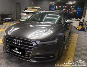 CARLIKE CL-GE-05 ENVOLTURA DE VINILO GRIS FANTASMA ELECTROMETÁLICO BRILLANTE AUDI 