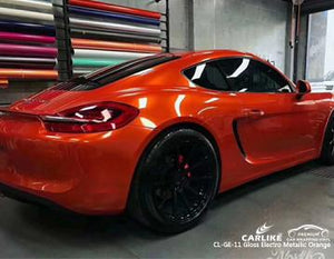 CARLIKE CL-GE-11 ENVOLTURA DE VINILO NARANJA ELECTRO METALIZADO BRILLANTE PORSCHE 