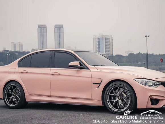 CARLIKE CL-GE-15 gloss electro metallic cherry pink vinyl for bmw - CARLIKE WRAP