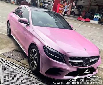 CARLIKE CL-GE-15 gloss electro metallic cherry pink vinyl for Mercedes-Benz - CARLIKE WRAP