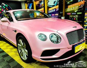 CARLIKE CL-GE-15 BRILLO ELECTRO METÁLICO ROSA CEREZA ENVOLTURA DE VINILO BENTLEY 