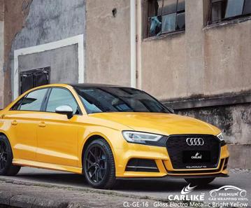 CARLIKE CL-GE-16 gloss electro metallic bright yellow vinyl for audi - CARLIKE WRAP