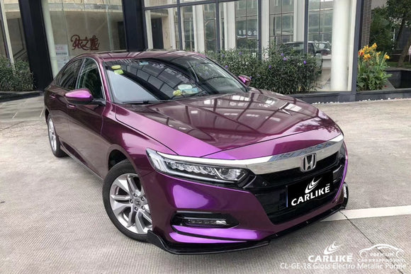 CARLIKE CL-GE-18 Gloss Electro Metallic Purple Car Vinyl Wrapping for Honda - CARLIKE WRAP