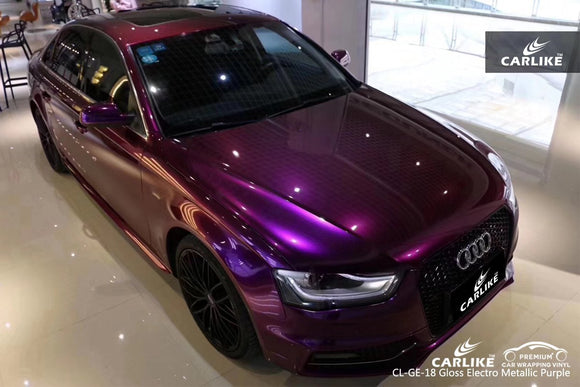 CARLIKE CL-GE-18 GLOSS ELECTRO METALLIC PURPLE VINYL For Wrap Car - CARLIKE WRAP