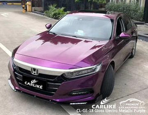 CARLIKE CL-GE-18 Adhesivo de vinilo morado electrometálico brillante para Honda 